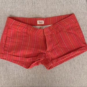 Orange striped Mossimo low rise shorts